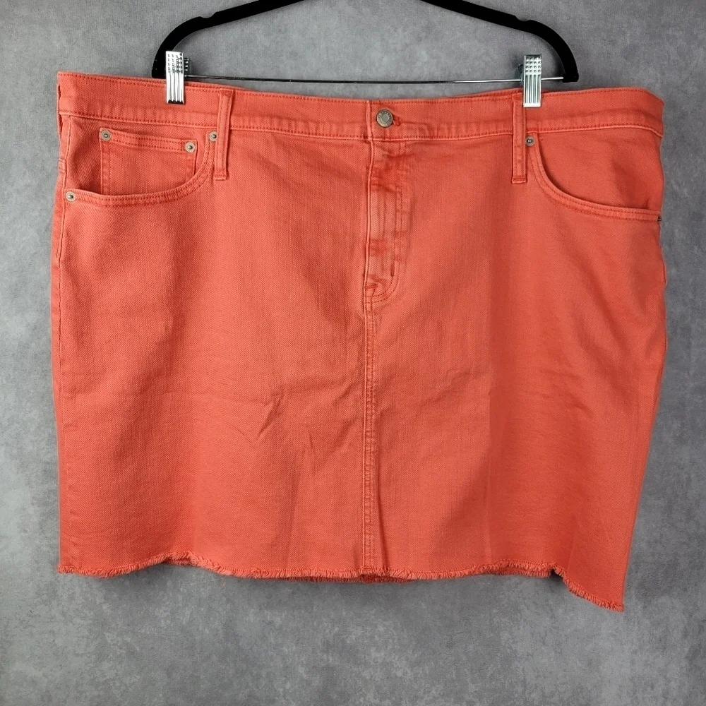 C.‎ CREW Mercantile Women's orange Coral jeans Cotton skirt Size 22